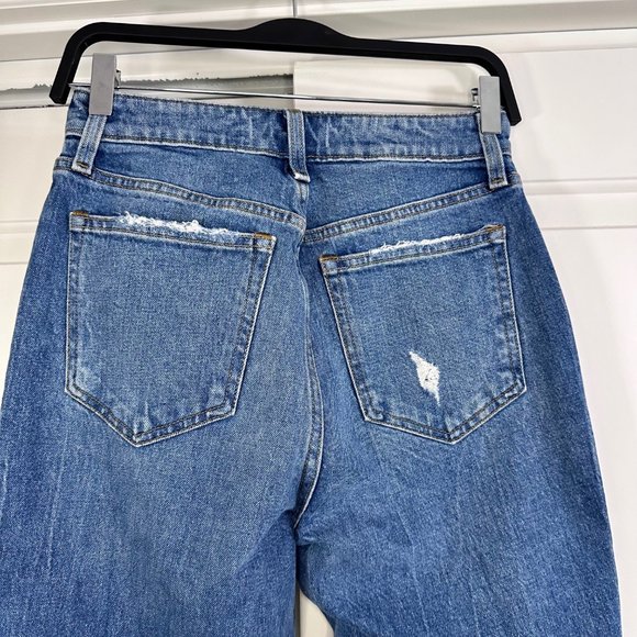 Abercrombie & Fitch Curve Love High Rise Mom Distressed Jean Vintage Blue 27 - Picture 9 of 12